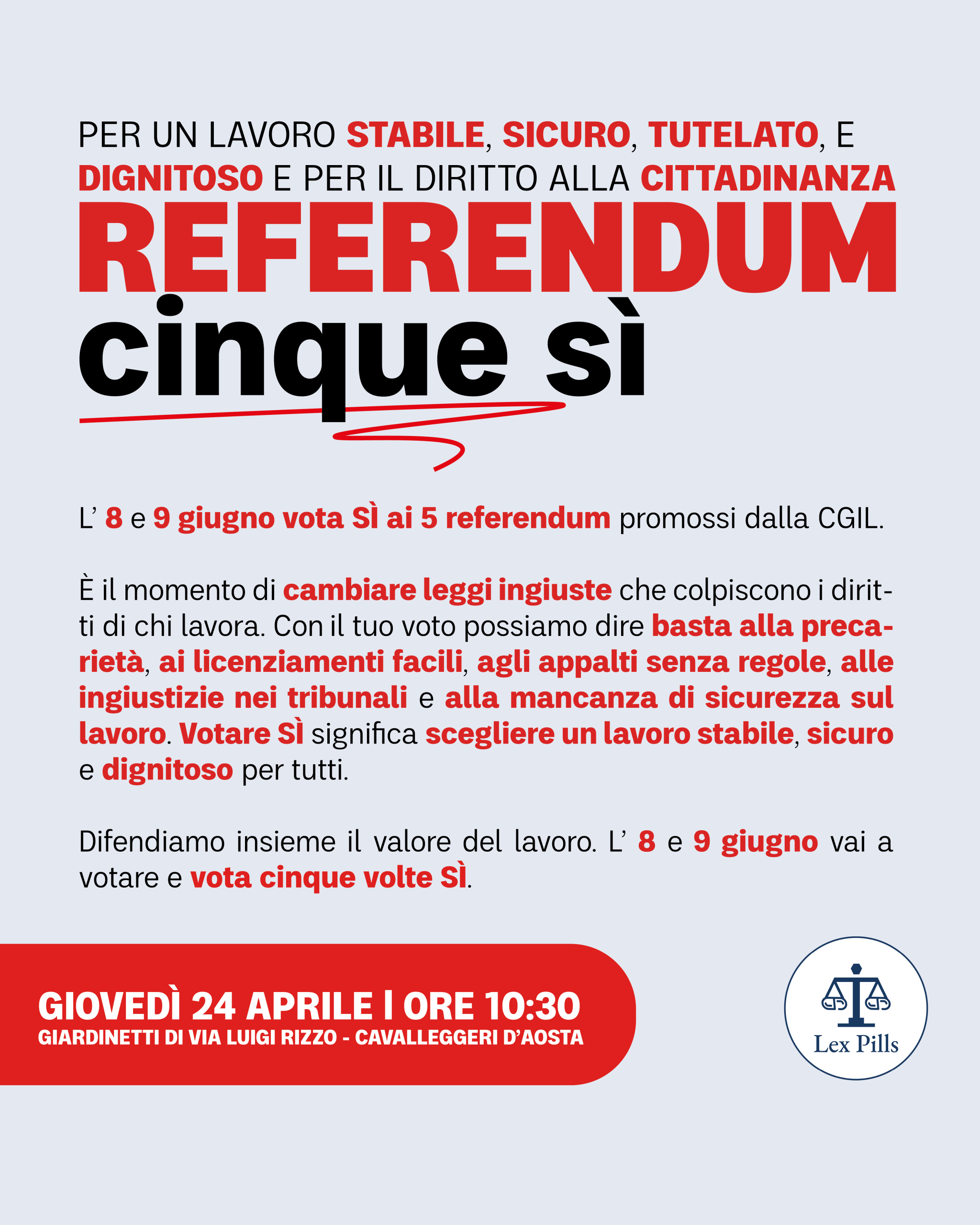 REFERENDUM CINQUE SÌ